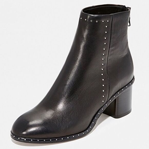 RAG & BONE Willow Black Stud Leather Chelsea Boots - Picture 1 of 13
